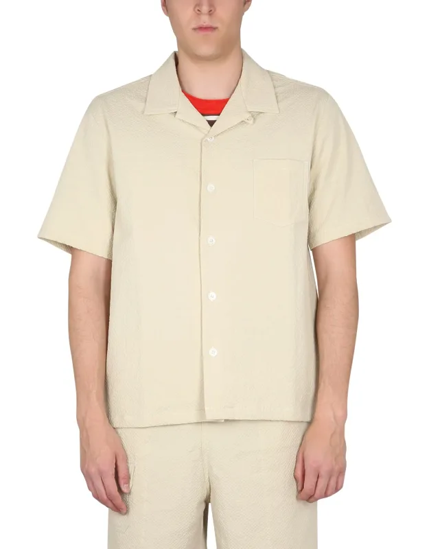 Howlin Cocktail Shirt Bowling Neck Button Closure