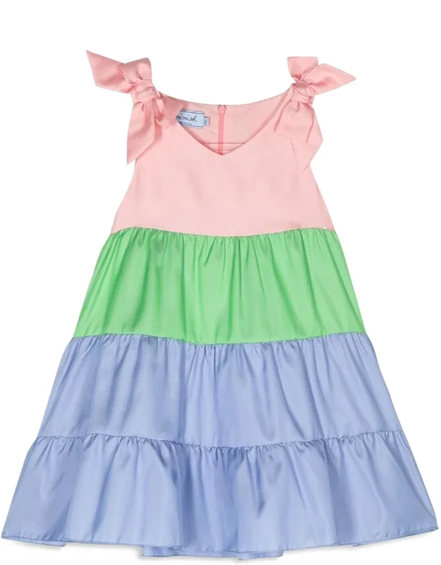 Multicolor Satin Dress