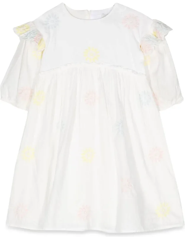 3/4 Sleeve Embroidered Dress