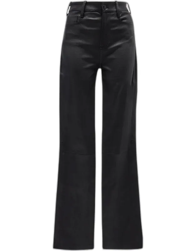 Bootcut Stretch Leather Pants