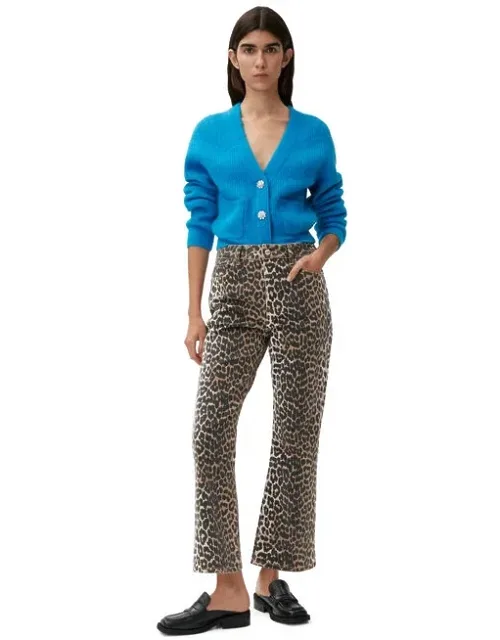 Leopard Cropped Jeans