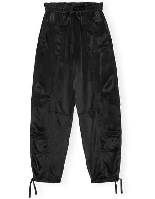Washed Satin Pocket Trousers