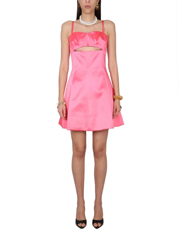 Patou Dress With Cut-out Details, Back Zipper Closure, Adjustable Shoulder Straps