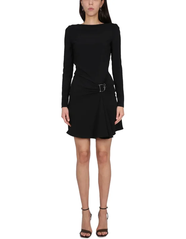 _dsquared Statement Dress With Back Zipper Closure And Drape_