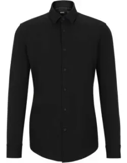 Slim-fit Performance-stretch Cotton-blend Jersey Shirt