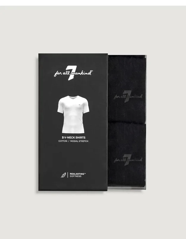 V-neck Tee 2 Pack - 4-way Stretch, Soft And Smooth