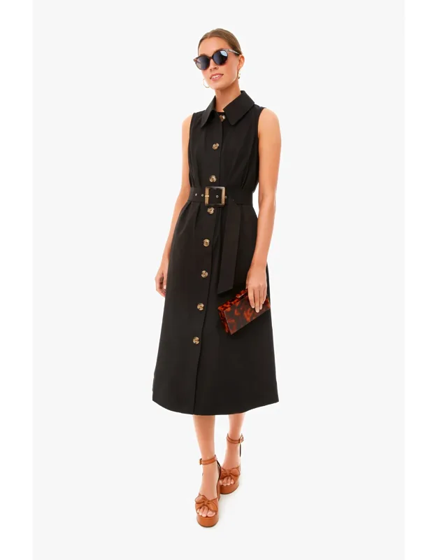 Chamberlin Dress With Tortoise Button-down Front And Pockets