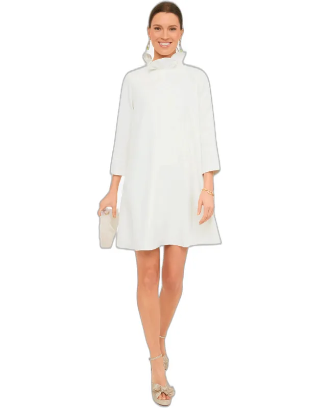 Daphne Dres With Ruffle Collar And Sleeves