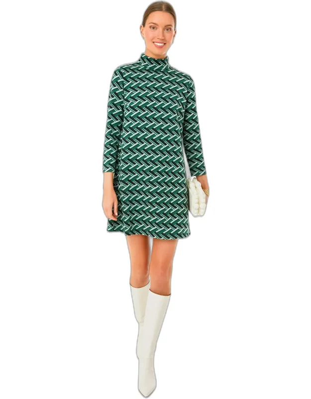 Emerald Geo Mod Dress