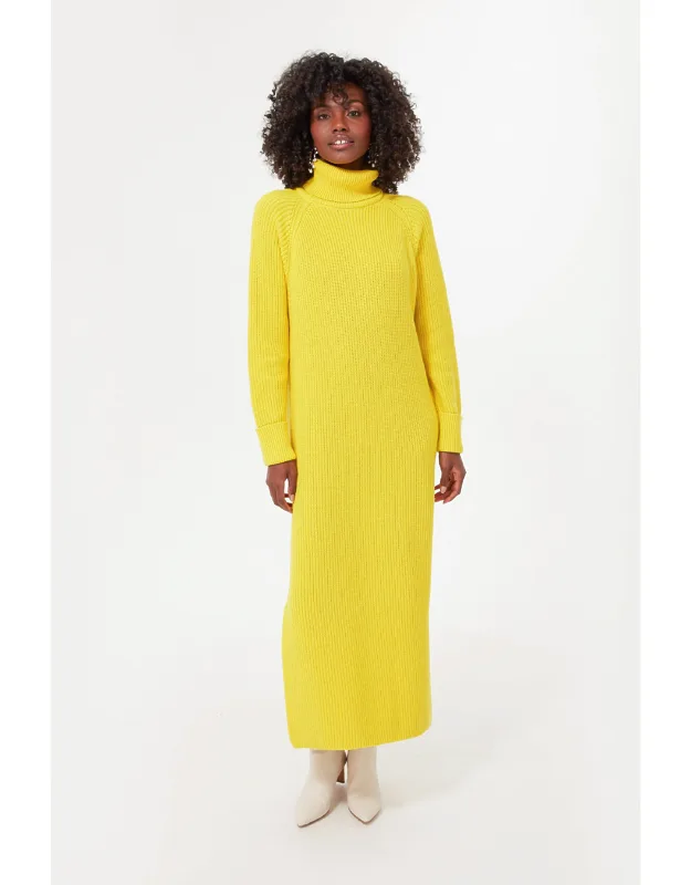 Canary Knit Turtleneck Midi Dress