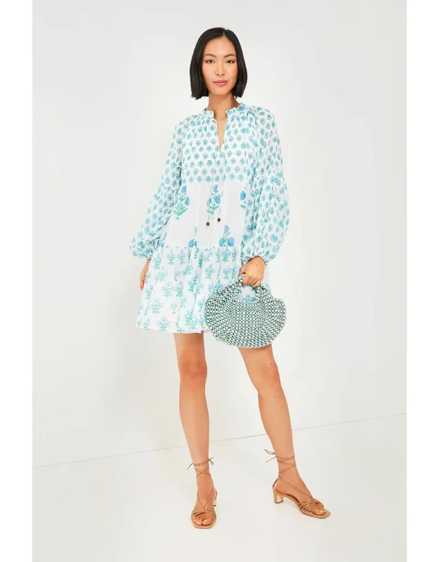 Exclusive Floral Balloon Sleeve Mini Dress
