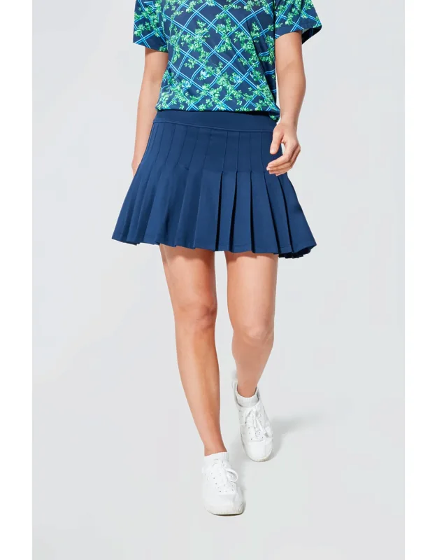 Navy 15 Inch Tennis Skirt With High-rise And Quick-dry Features