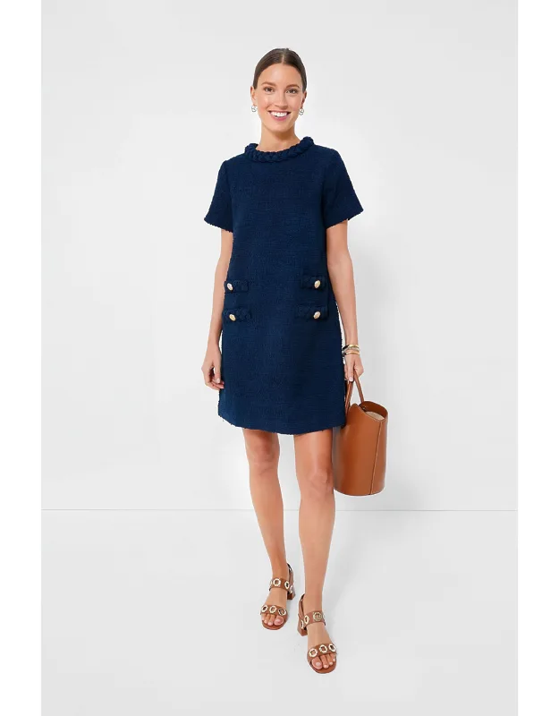 Jackie Dres With Braided Detailing And Gold Crest Buttons