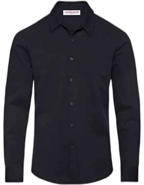 Classic Collar Cotton Pique Shirt