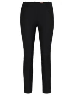 Cropped Slim-fit Trousers With Zipped Hems