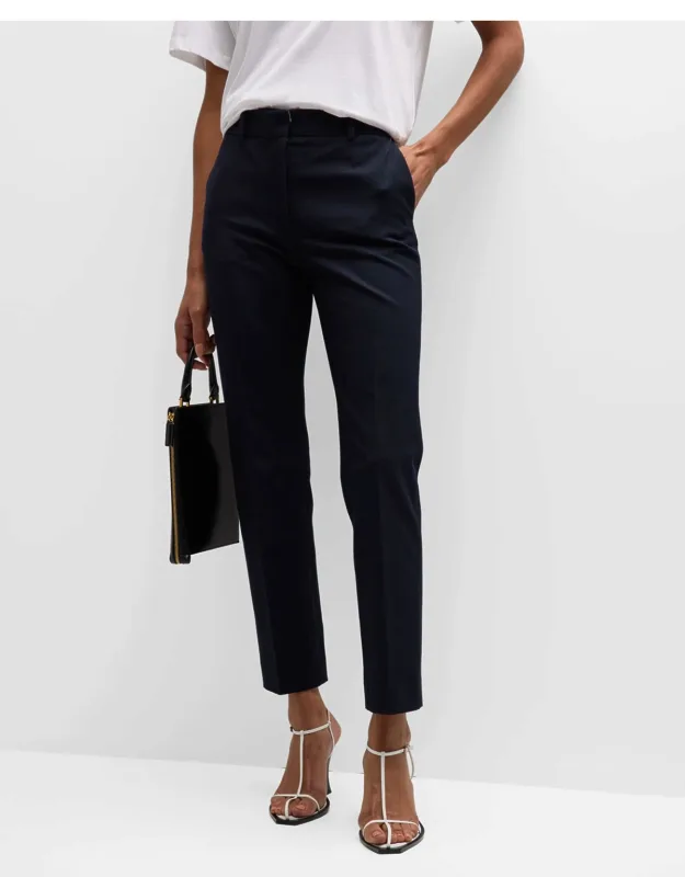 Cropped High-rise Gabardine Pants