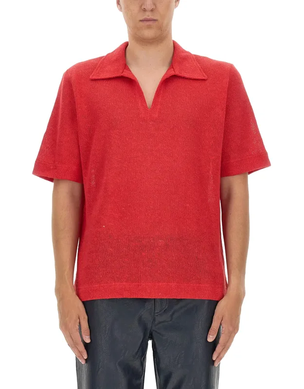 V-neck T-shirt Regular Fit 100% Linen