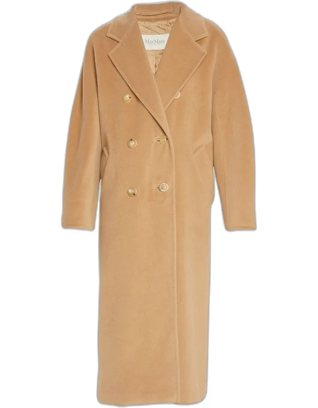 Double-breasted Madame Coat In Wool Cashmere Blend