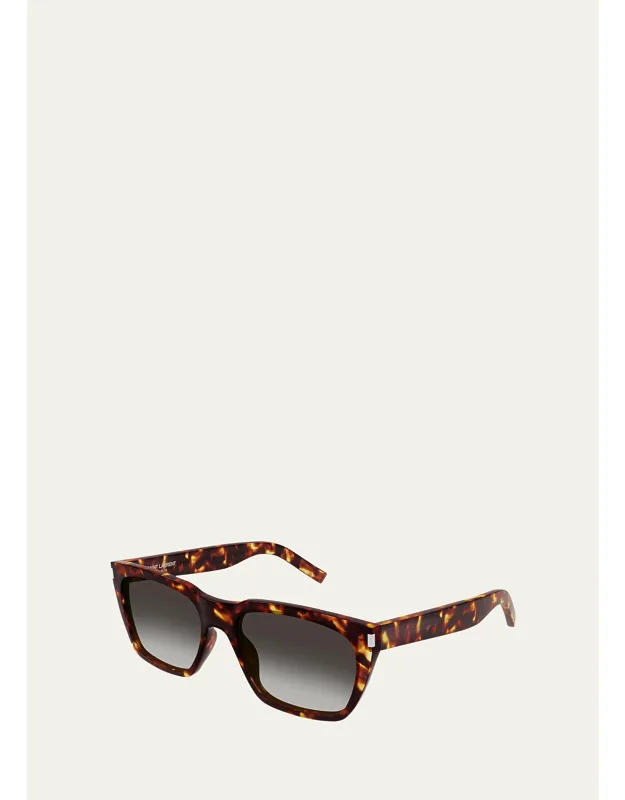 Sl 5980 Acetate Rectangle Sunglasses With Subtle Logo And 100% Uva/uvb Protection