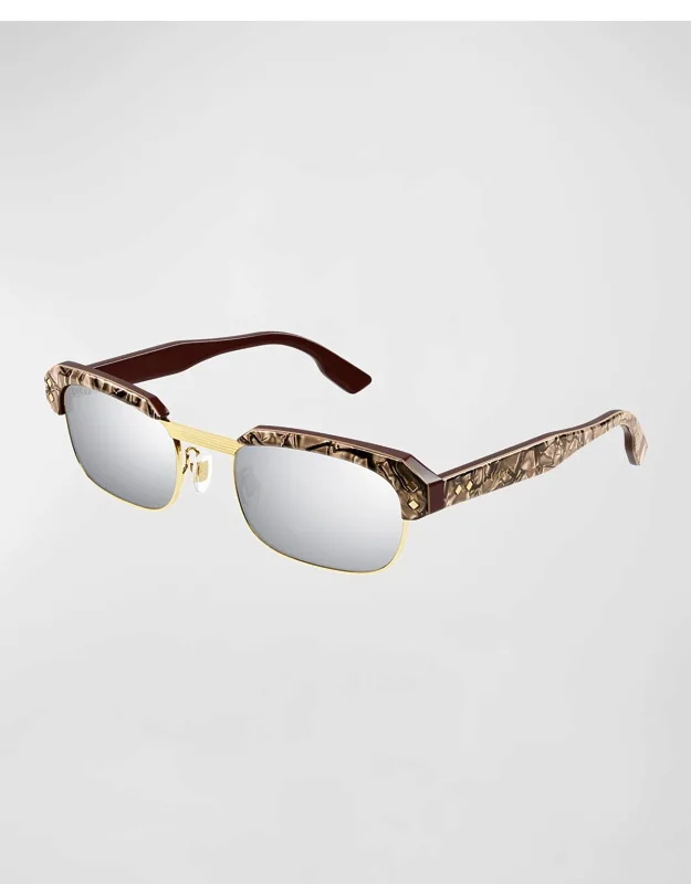 Half-rim Rectangle Sunglasses
