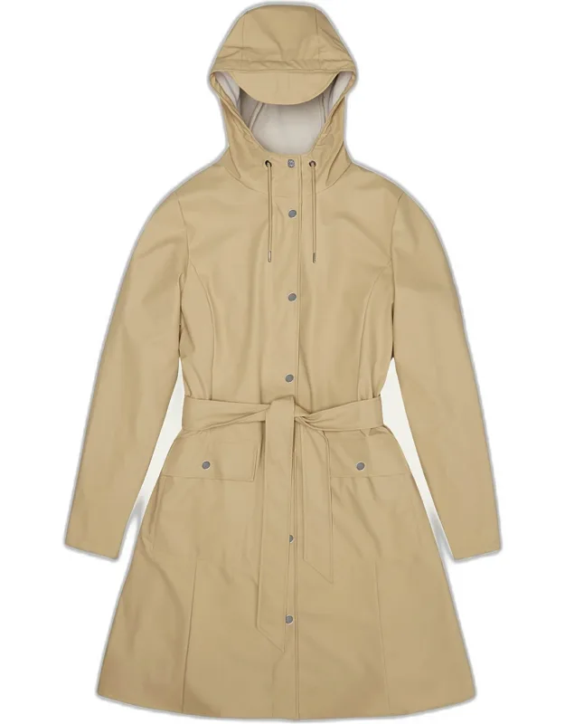 Belted Trench Coat With Drawstring Hood