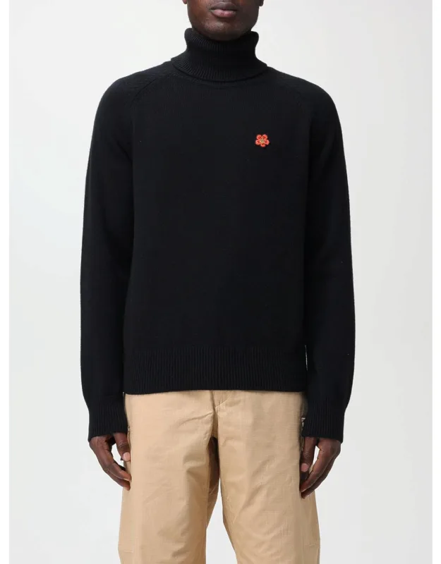 Wool Sweater With Boke Flower