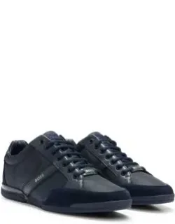Mixed-material Trainers With Suede And Faux Leather