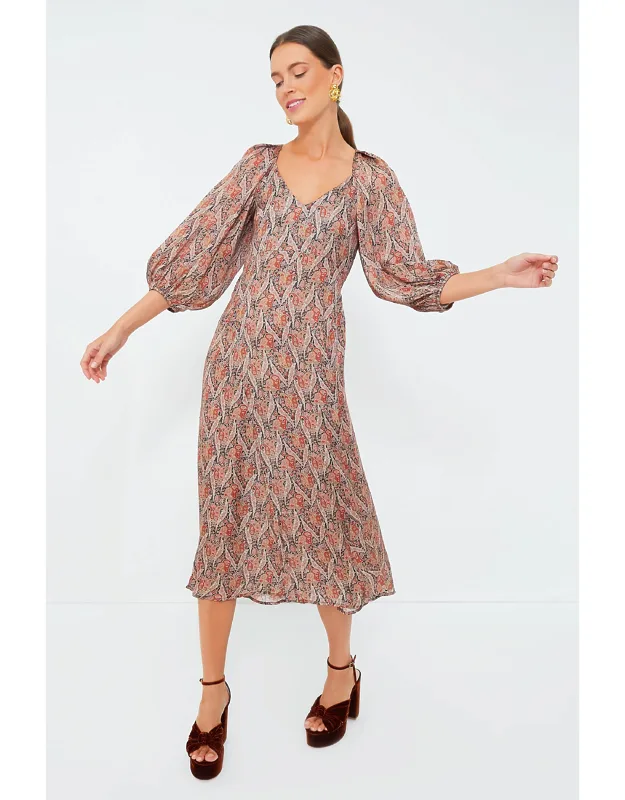 Ornate Paisley Fountain Dress