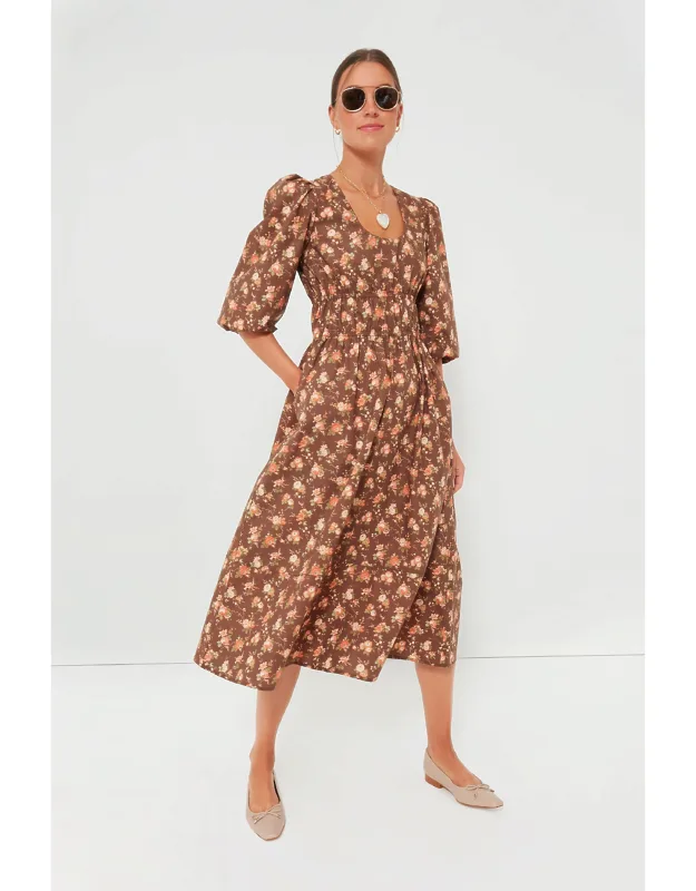 Rosewood Chintz Dress
