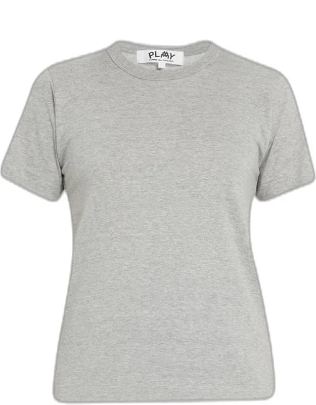 Embroidered Heart And Invader Patch Cotton T-shirt