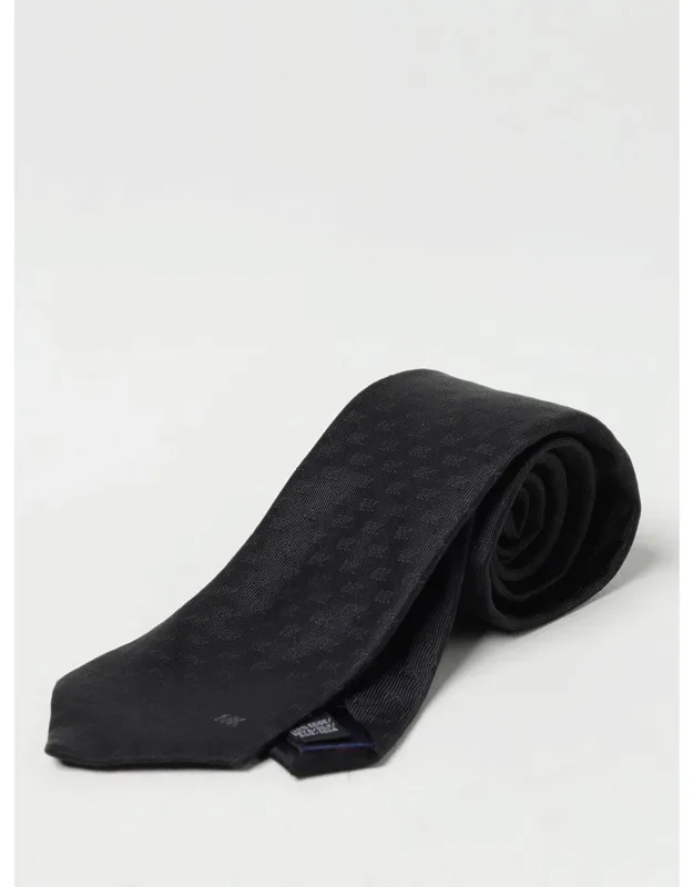 Silk Tie With Jacquard Monogram
