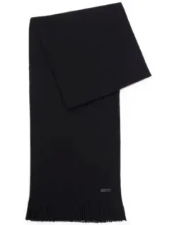 Raschel-knit Wool Scarf