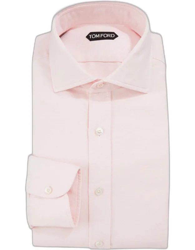 Long-sleeve Solid Dress Shirt