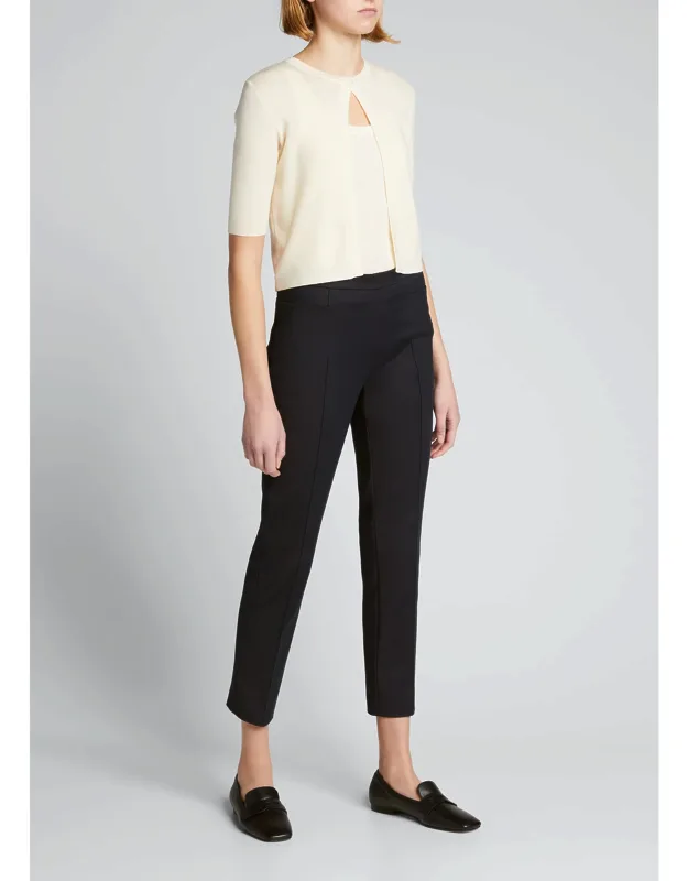 Franca Mid-rise Cropped Pants - Stretch-knit, Slim-fit
