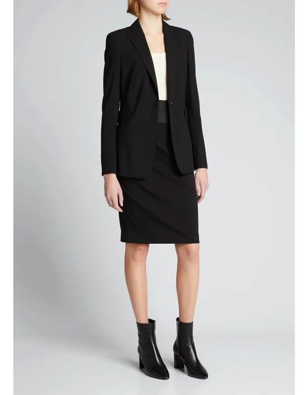 High-waist Jersey Pencil Skirt