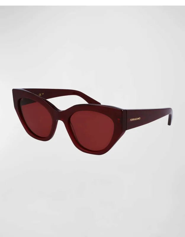 Classic Logo Acetate Cat-eye Sunglasses