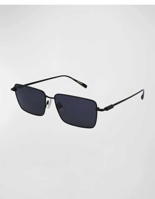 Gancini Evolution Metal Rectangle Sunglasses