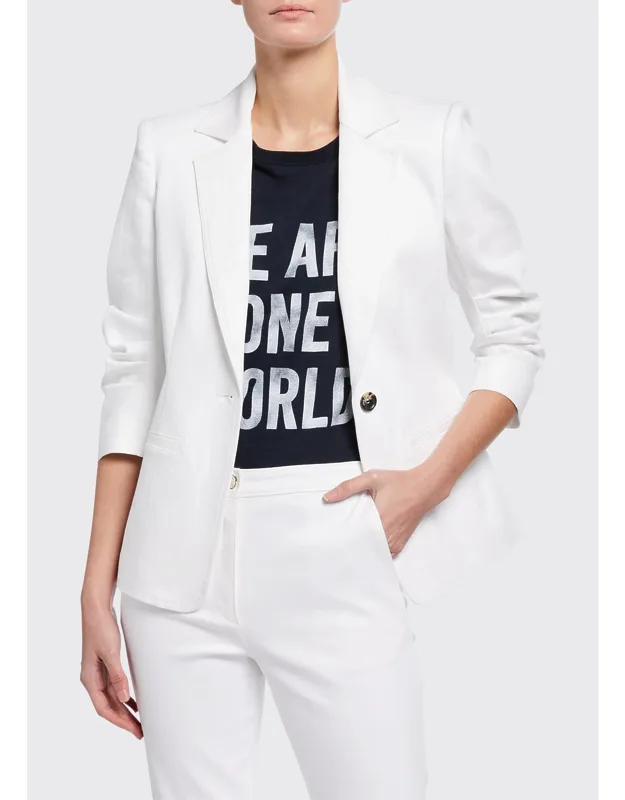 3/4-sleeve Denim Blazer