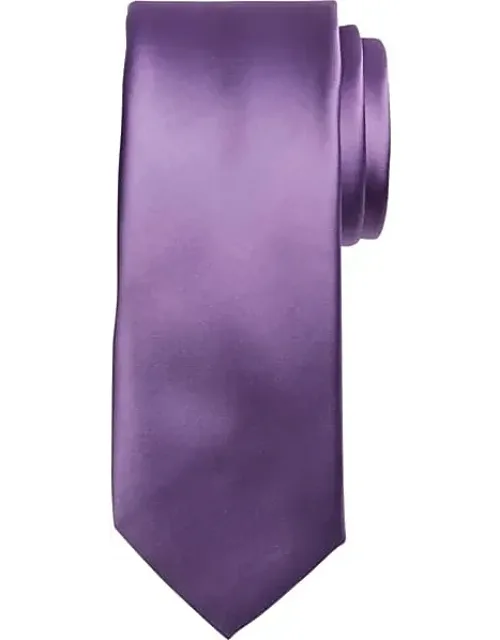 Big & Tall Skinny Solid Tie With Smooth Satin Finish And Lustrous Shine