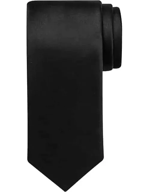 Narrow Solid Silk Tie