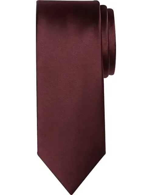 Big & Tall Skinny Solid Tie With Smooth Satin Finish And Lustrous Shine