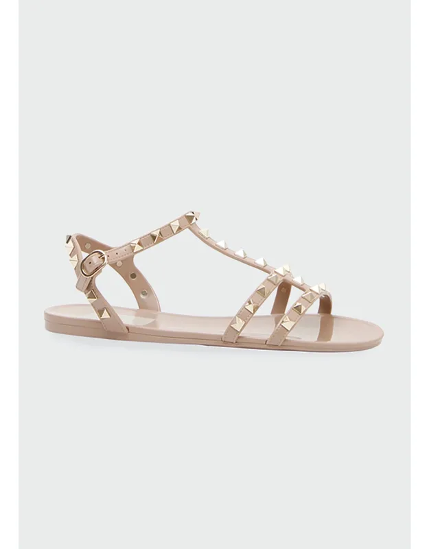 Rockstud Jelly Flat Gladiator Sandals