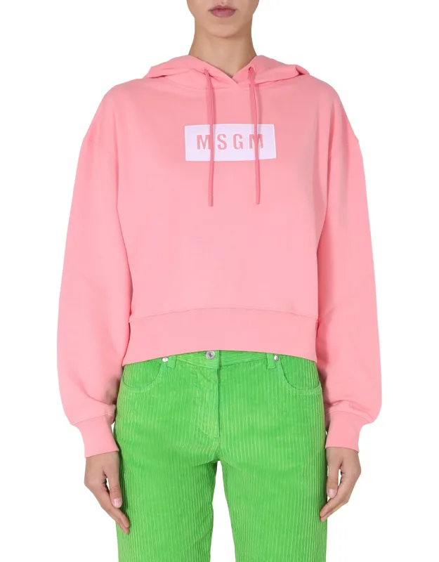 Hoodie With Hood With Coulisse And Embroidered Logo