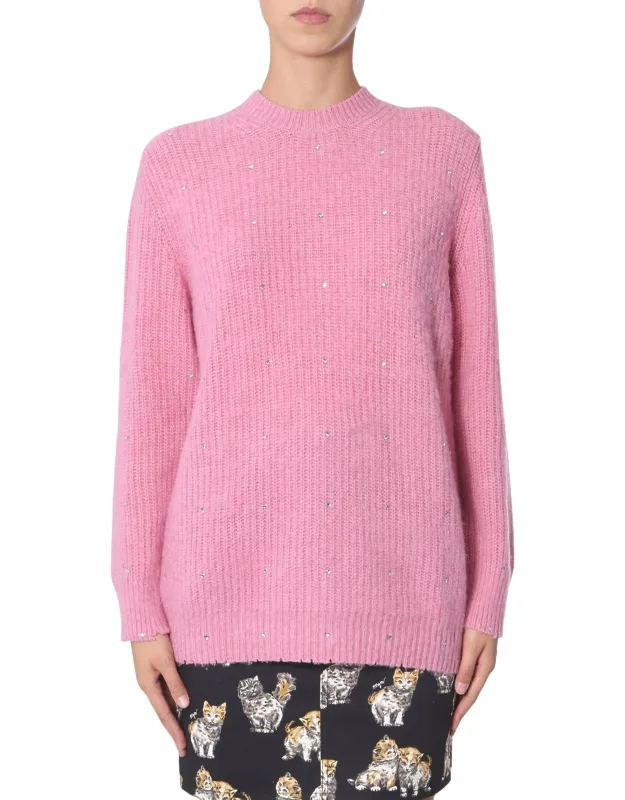 Crew Neck Sweater Oversize Fit 80% Wool