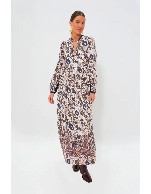 Multi Peacock Winifred Dress