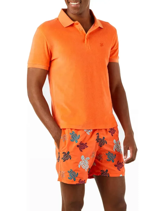 Solid Terry Polo Shirt