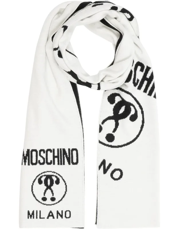 Double Question Mark Wool Scarf