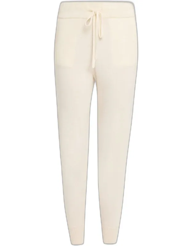 Drawstring Sweatpants With Ribbed Ankle Cuffs