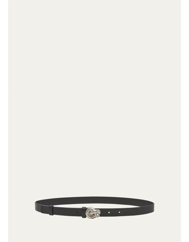Knot Skinny Leather Belt