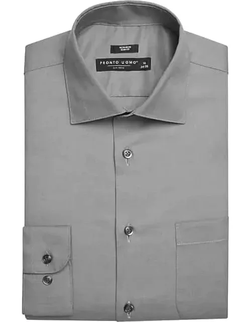 Big & Tall Slim Fit Solid Sharkskin Dress Shirt